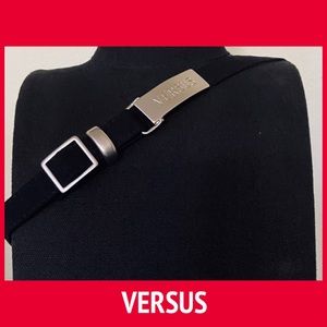 VERSUS Women’s Wool/Leather Adjustable Belt
